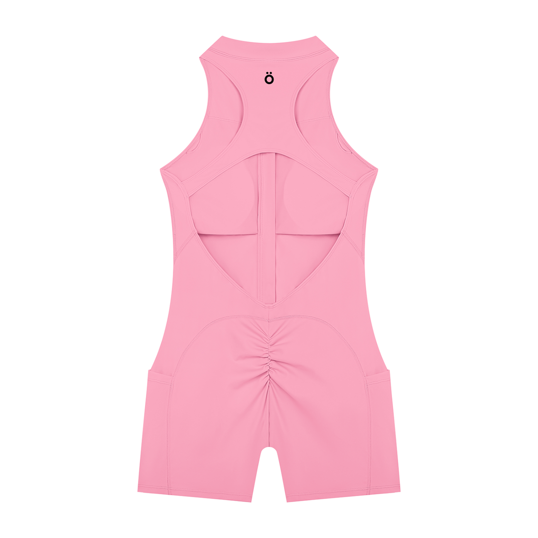Minerva Quarter-Zip Yoga Romper - Light Colors