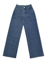 Load image into Gallery viewer, Women's Relaxed Blue Wide Leg Jeans Low Rise Flowing Style
