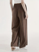 Load image into Gallery viewer, Women's Linen Wide Leg Pants High Waist Flowing Relaxed Casual Style

