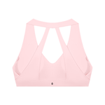 Load image into Gallery viewer, Flora Halter Cropped Sports Bra - In Pink
