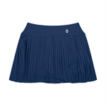 Load image into Gallery viewer, Iris Pleated Yoga Skort - Black &amp; Navy Blue
