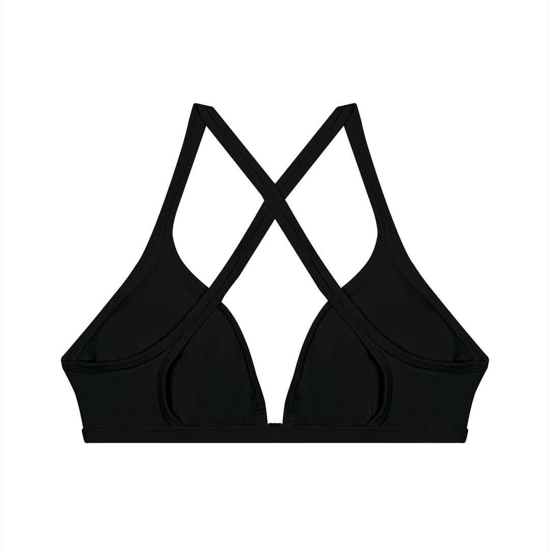 Vibia Yoga Sports Bra - Black & Plum Purple