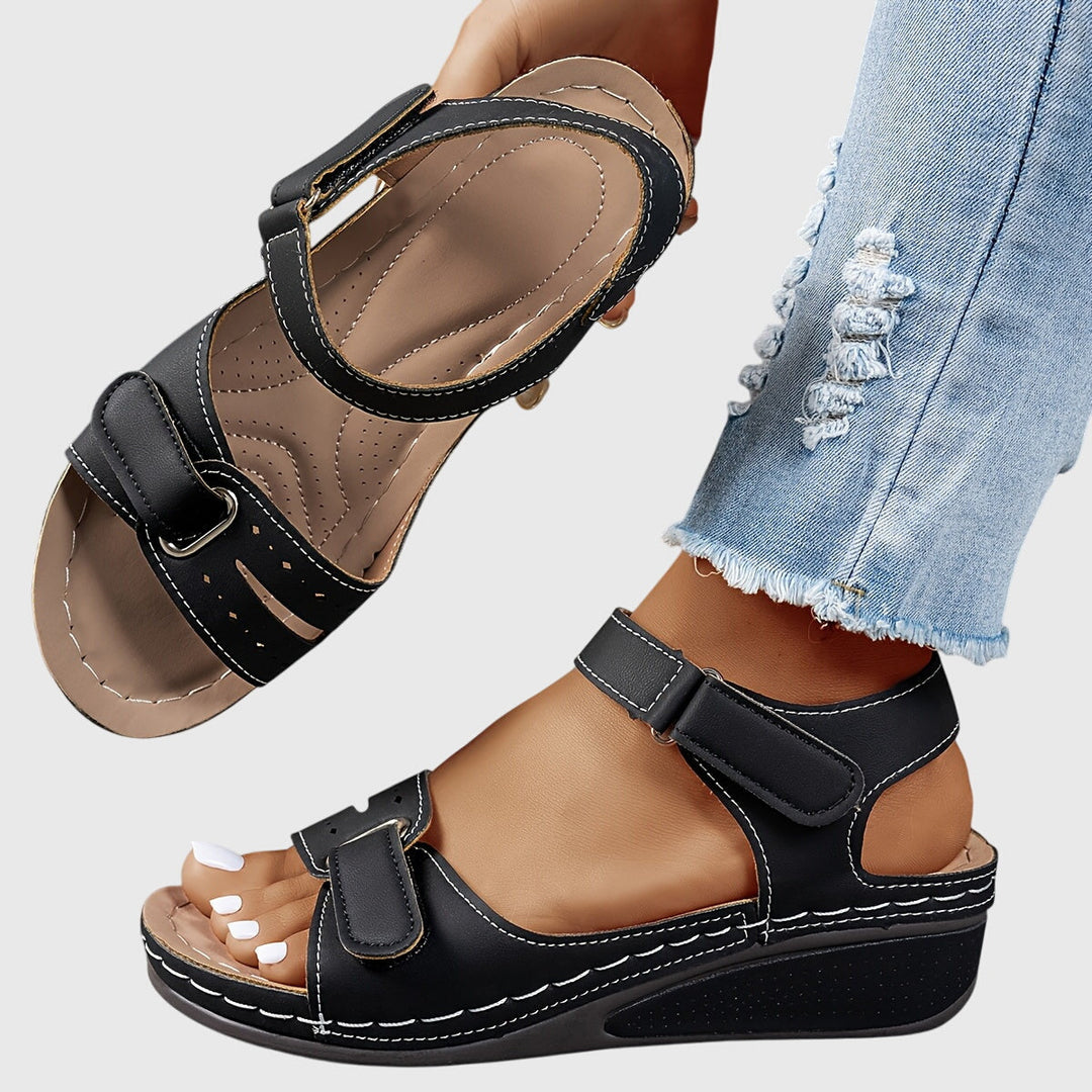 Women's Orthopedic Sandals Buckle Strap Platform Open Toe Style