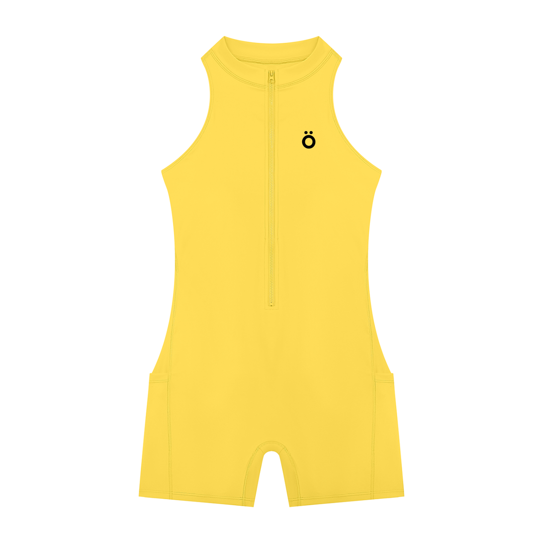 Minerva Quarter-Zip Yoga Romper - Light Colors