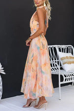 Load image into Gallery viewer, Women's Floral Halter Maxi Dress Formal Long Style
