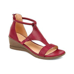 Load image into Gallery viewer, Julie | Comfortable Leather Sandals for Women with Wedge Heel
