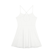 Clara Paneled A-Line Dress - In White & Sky Blue