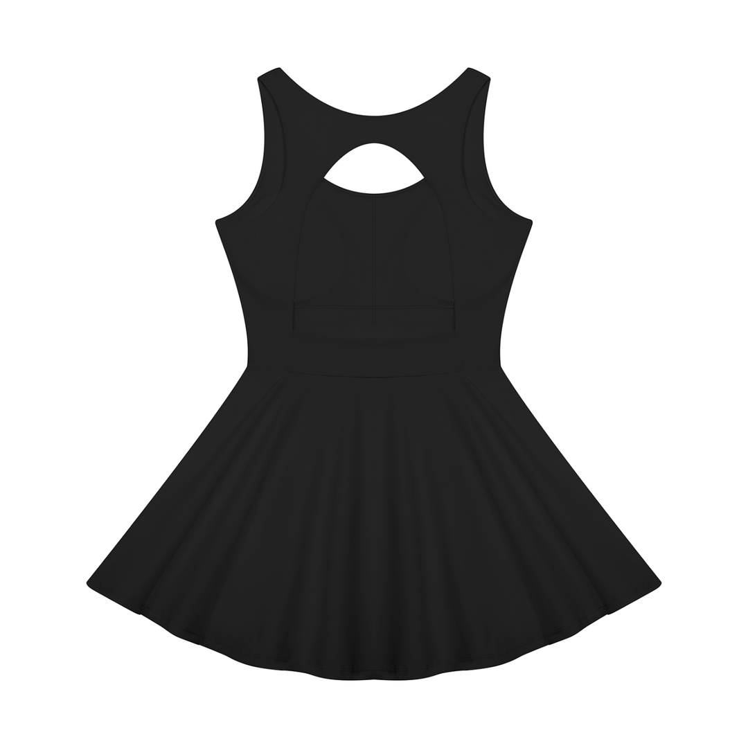 Rosalia Open-Back Tennis Dress - Black & Yellow