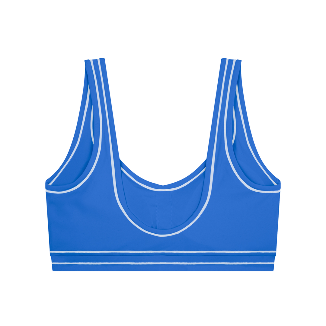Servilia Topstitching Yoga Sports Bra