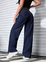 Load image into Gallery viewer, Women's Wide Leg Jeans High Waist Flowing Loose Fit Denim Style
