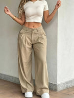 Load image into Gallery viewer, Women's Cargo Pants High Waist Wide Leg Relaxed Flowing Style
