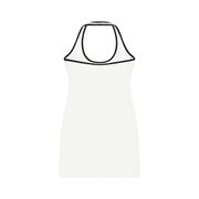 Aurelia Binding Tight Halter Dress - In White