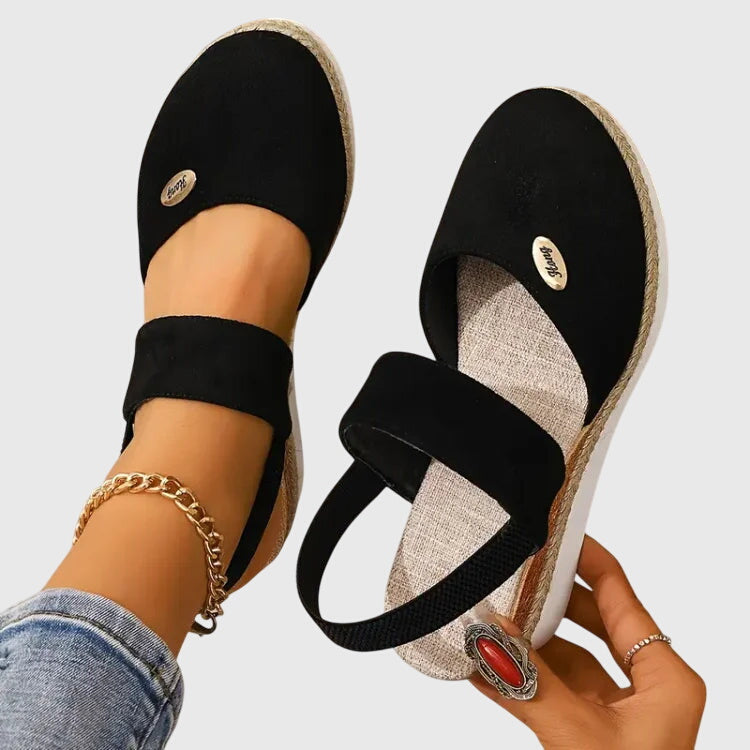 Women's Boho Sandals Beaded Elastic Ankle Strap