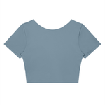 Load image into Gallery viewer, Amara Panelled Crop Yoga T-Shirt
