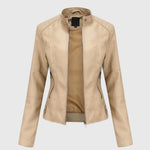 Load image into Gallery viewer, Women's Leather Jacket Button Front Collared Oversized Shacket Style
