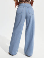 Load image into Gallery viewer, Women's Wide Leg Jeans High Waist Flowing Loose Fit Denim Style

