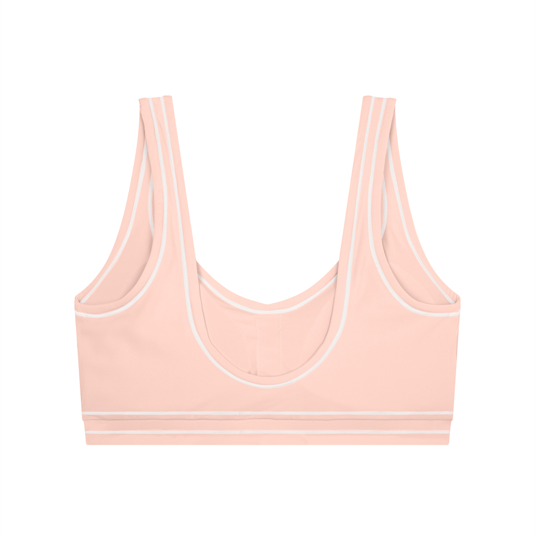 Servilia Topstitching Yoga Sports Bra
