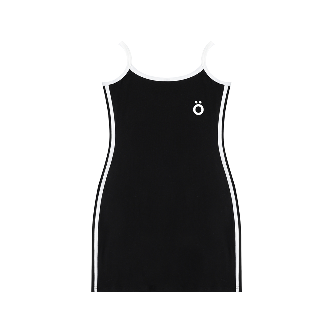 Paulina Block Mini Dress - In Black