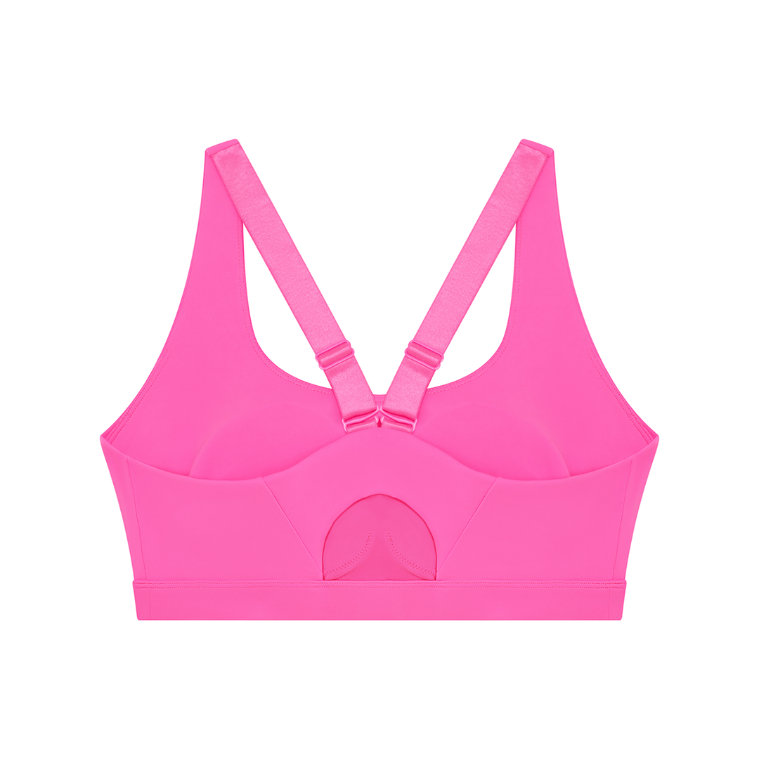 Beatrix Yoga Sports Bra - White & Pink