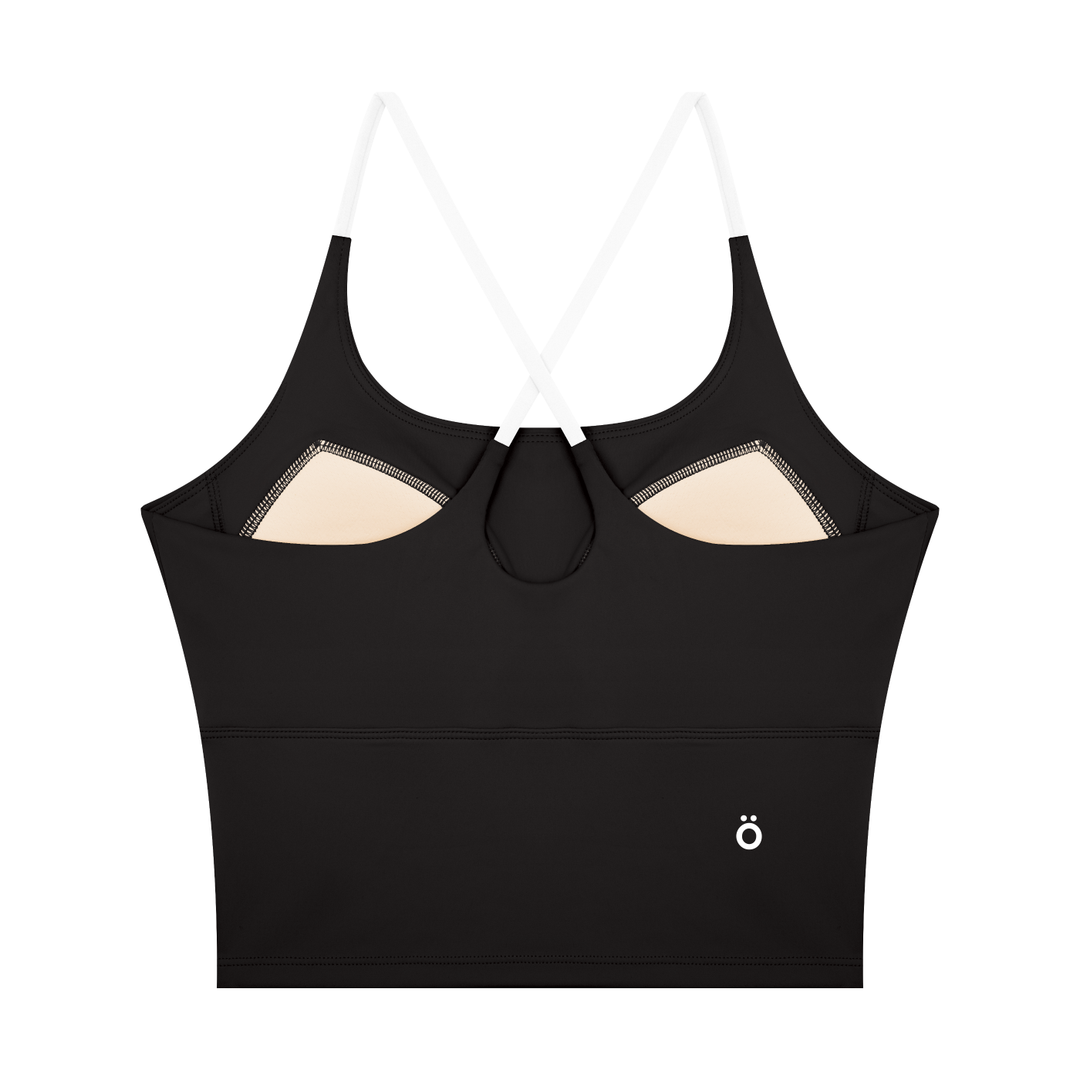 Tullia Block Yoga Tank Top - In Black & Coffee