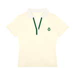 Load image into Gallery viewer, Vespera Block Polo Shirt - In Beige
