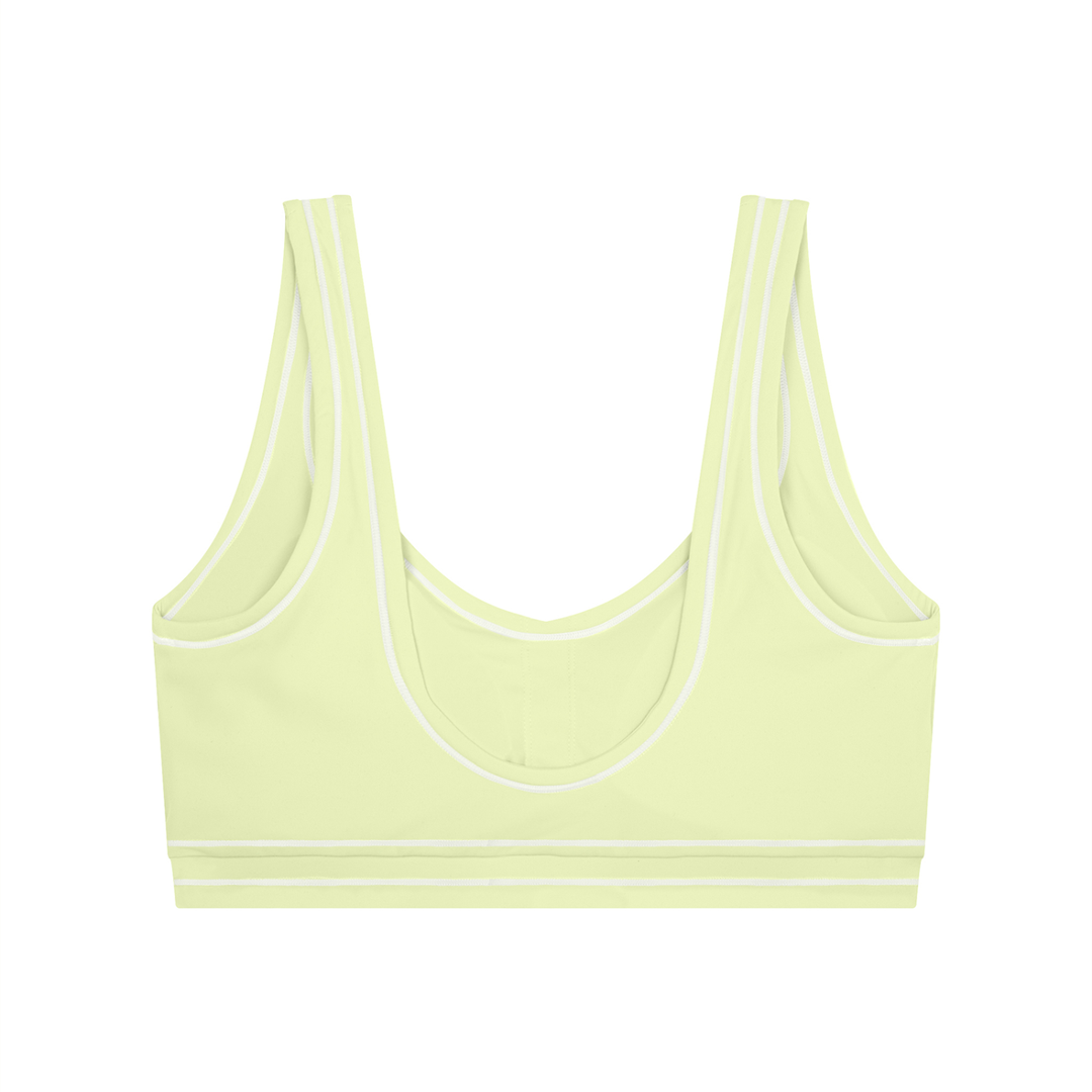 Servilia Topstitching Yoga Sports Bra
