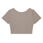 Load image into Gallery viewer, Amara Panelled Crop Yoga T-Shirt
