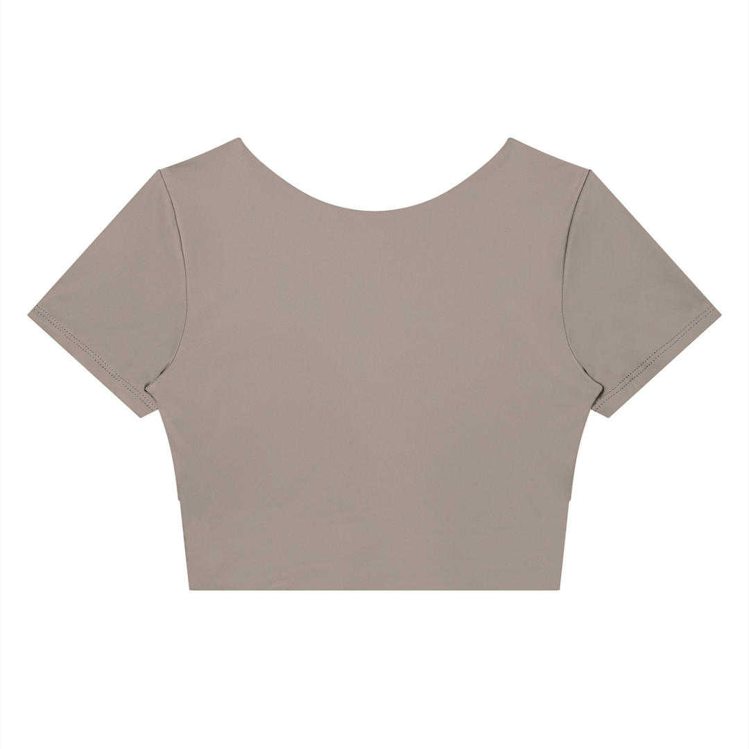 Amara Panelled Crop Yoga T-Shirt