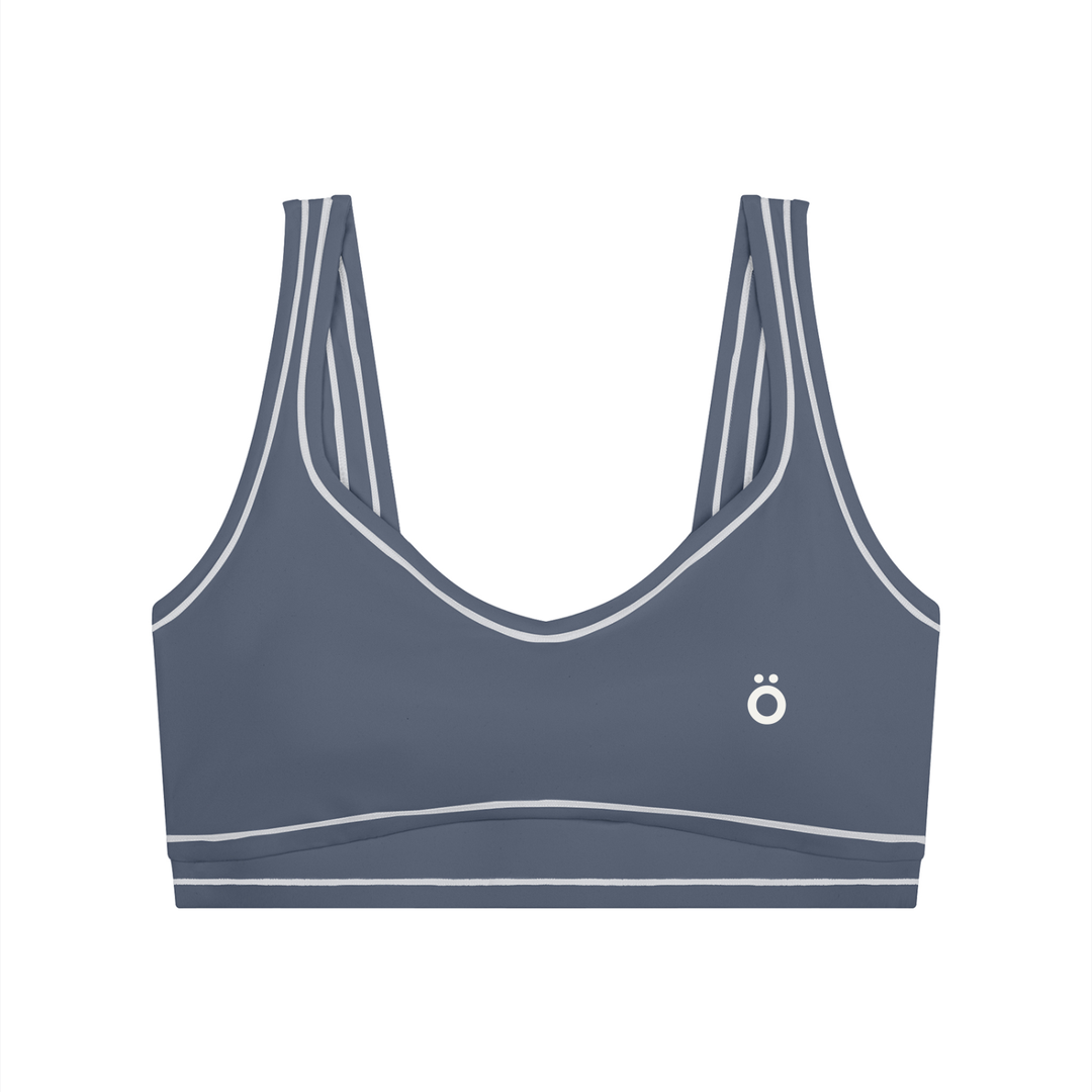 Servilia Topstitching Yoga Sports Bra