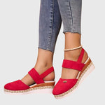 Load image into Gallery viewer, Women's Boho Sandals Beaded Elastic Ankle Strap
