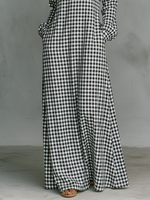 Load image into Gallery viewer, Effortless Plaid Maxi Dress for Women with V Neck Long Sleeve Oversized Casual Shirt Dress Style
