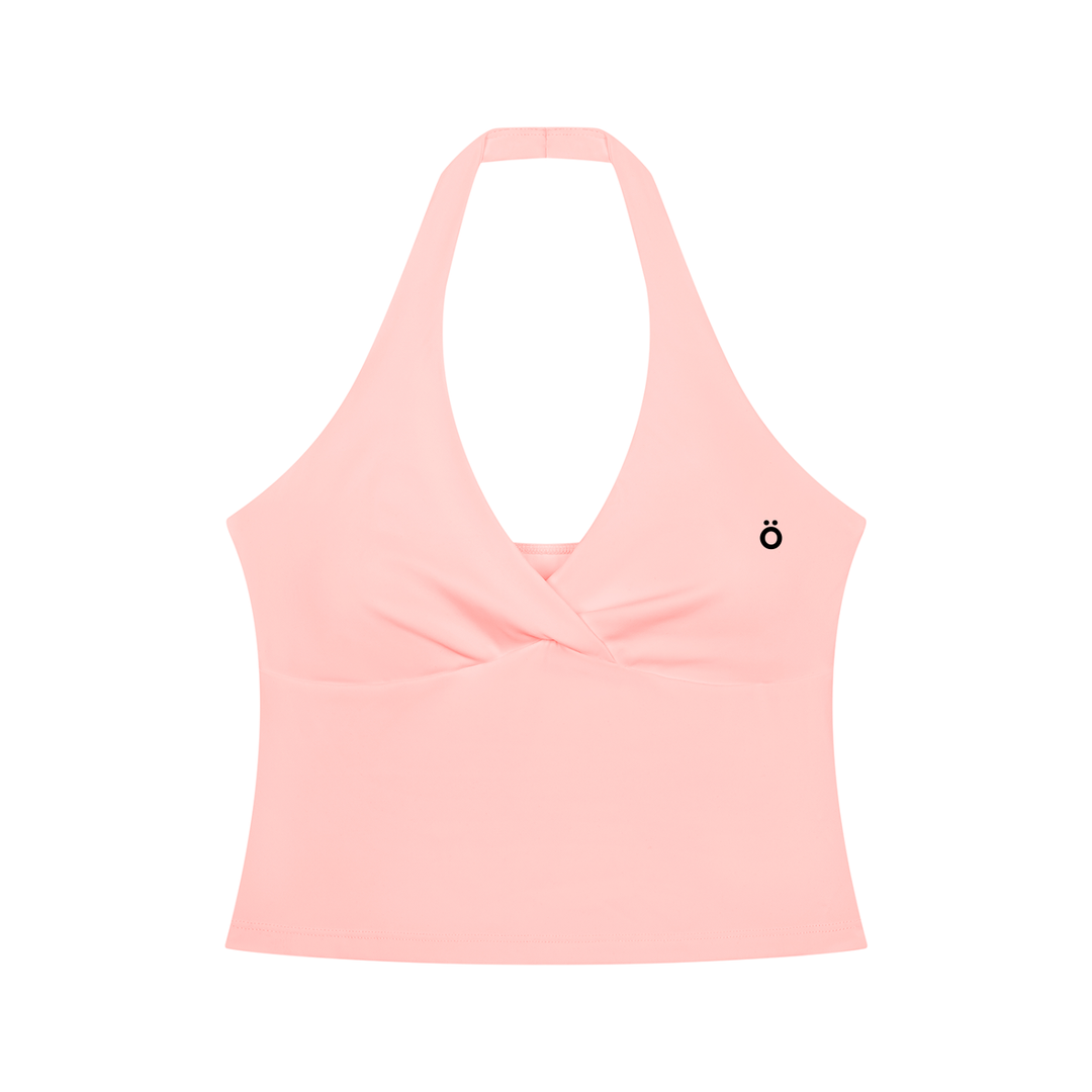 Albina Ruched Halter Yoga Tank Top
