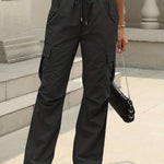 Load image into Gallery viewer, Women's Cargo Pants Drawstring Waist Straight Leg Style
