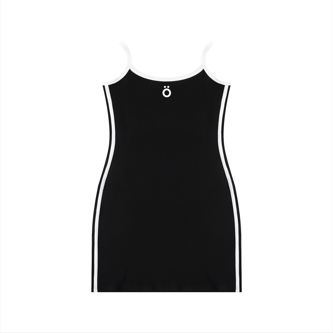Paulina Block Mini Dress - In Black