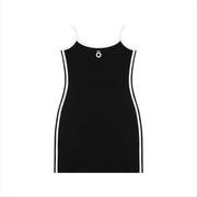 Paulina Block Mini Dress - In Black
