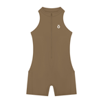 Load image into Gallery viewer, Minerva Quarter-Zip Yoga Romper - Dark Colors
