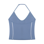 Load image into Gallery viewer, Aria Halter Tank Top - In Blue
