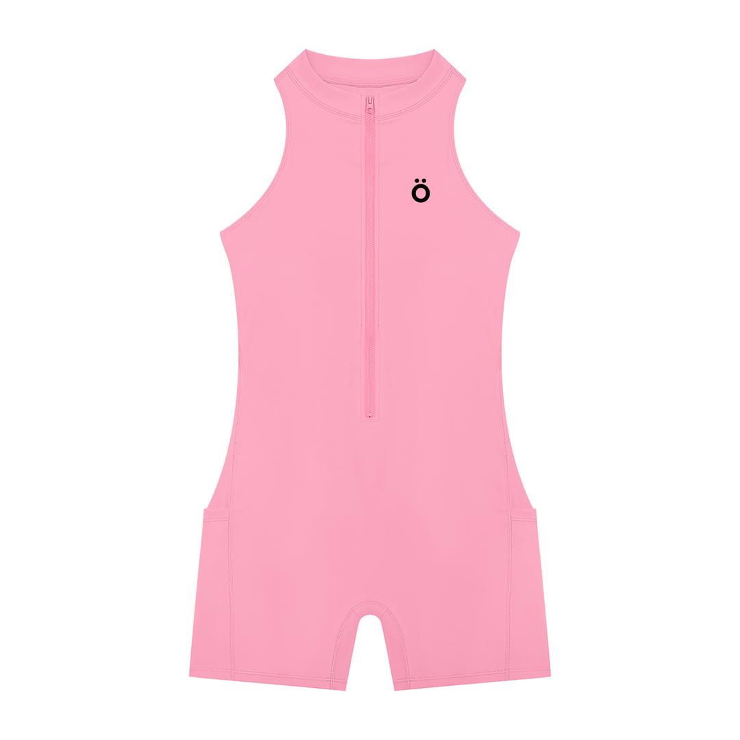 Minerva Quarter-Zip Yoga Romper - Light Colors
