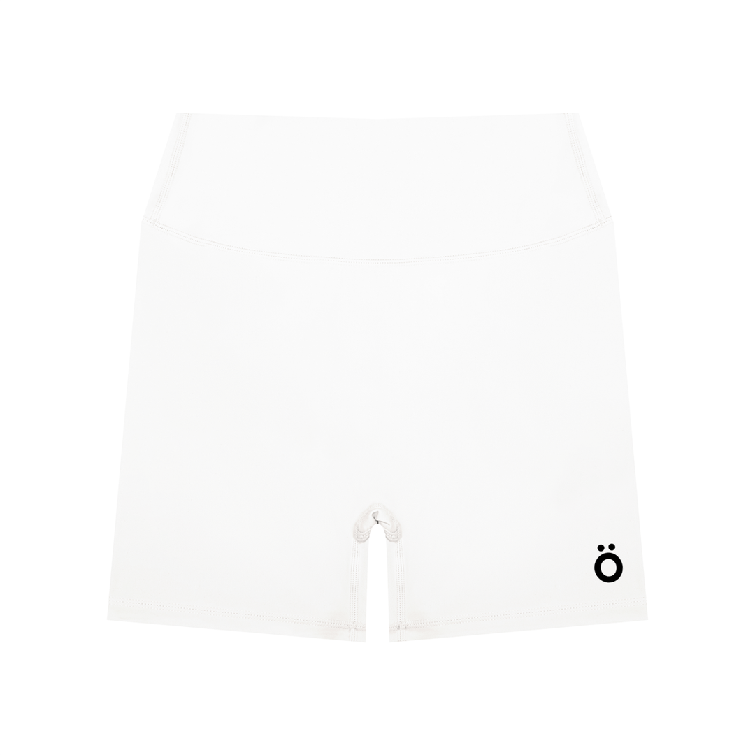 AntoniaHigh Waisted Yoga Biker Shorts - White & Pink