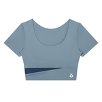Load image into Gallery viewer, Amara Panelled Crop Yoga T-Shirt
