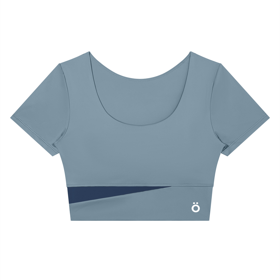 Amara Panelled Crop Yoga T-Shirt