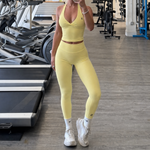 Load image into Gallery viewer, Albina + Honora Ruched Top &amp; High Waisted Matching Yoga Set
