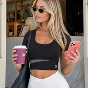 Amara Panelled Crop Yoga T-Shirt