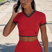 Avita Block Performance T-Shirt - In Red