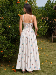 Backless Crisscross Tie Pocket Floral Print Dress | Wedding Guest Dress, Vacation Dress