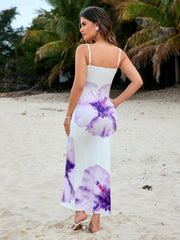 Backless Floral Print Bodycon Cami Dress | Vacation Dress, Wedding Guest Dress