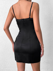 Bow Tie Front Satin Backless Cami Dress | Bridesmaid Dress, Formal Dress