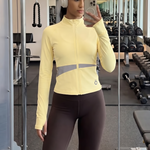 Load image into Gallery viewer, Cassia Slit Panel Yoga Jacket - in Yellow

