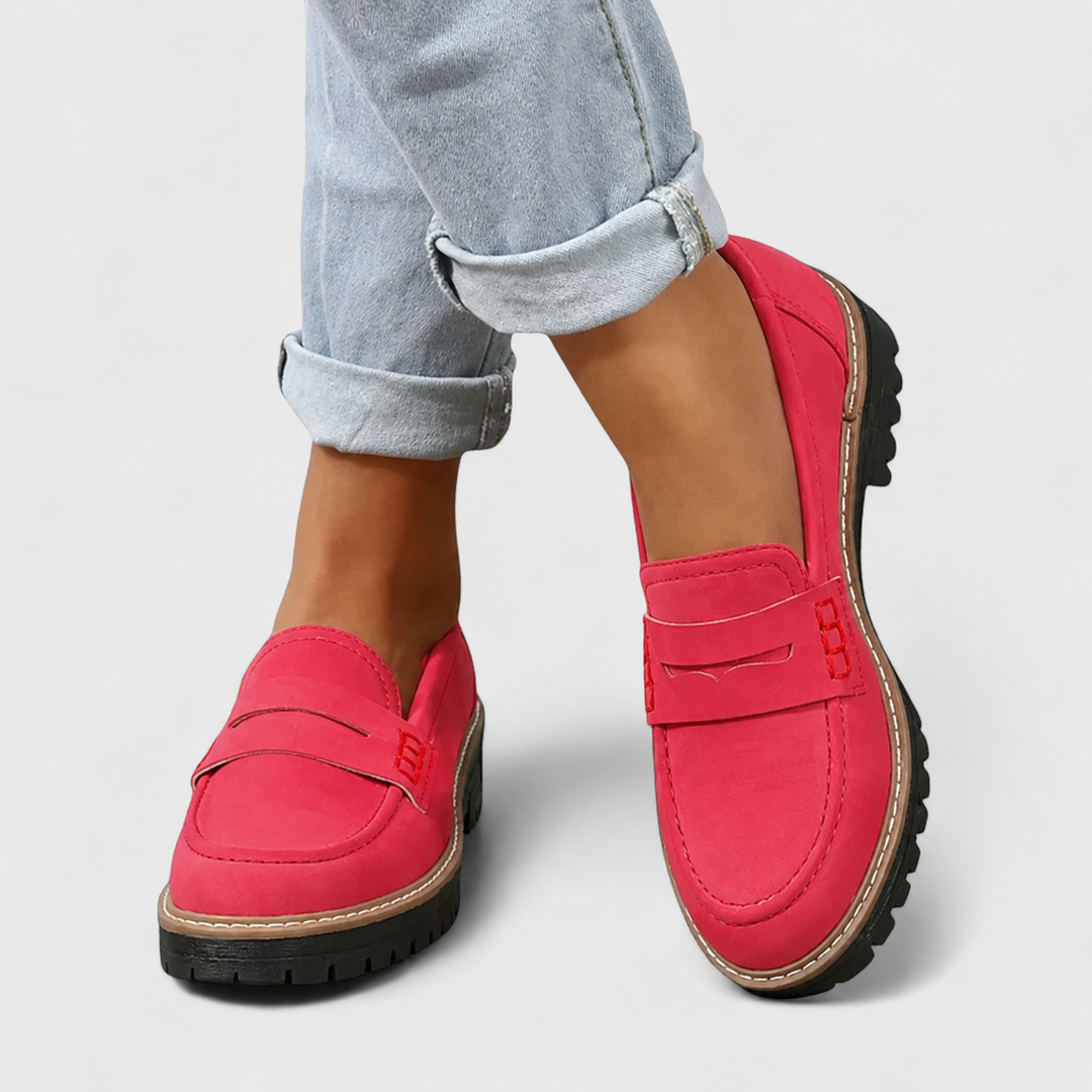 Women's Loafers Penny Strap Chunky Sole Slip On Style