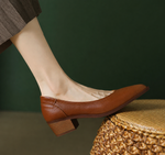 Load image into Gallery viewer, Women's Wedding Shoes Pointed Toe Block Heel Slip On Style
